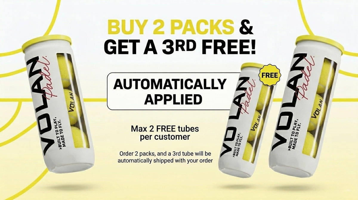 Bola Padel Volan – Kuning Klasik (3-Pak)